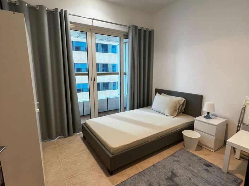 Partition Room With Attached Balcony Available For Rent In Elite Residence Dubai Marina AED 3900 Per Month